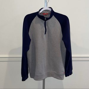 Izod Men’s Quarter Zip Long Sleeve Sweatshirt, M